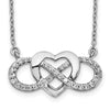 Diamond Heart Infinity Necklaces