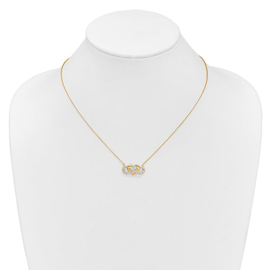 Diamond Heart Infinity Necklaces