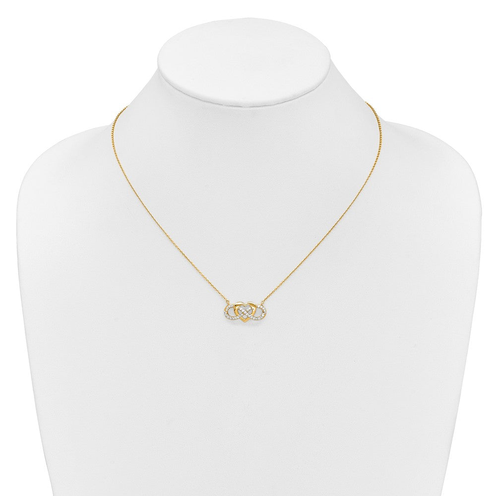 Diamond Heart Infinity Necklaces