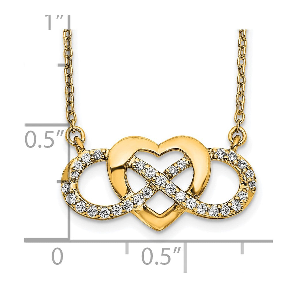 Diamond Heart Infinity Necklaces