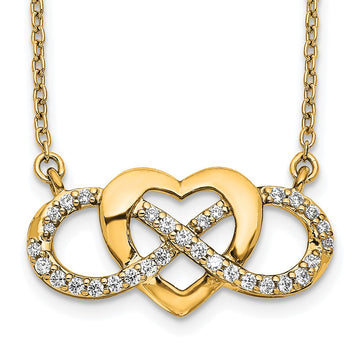Diamond Heart Infinity Necklaces