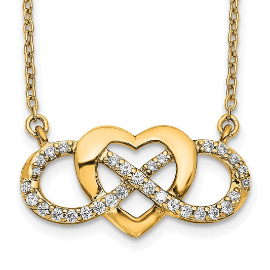Diamond Heart Infinity Necklaces