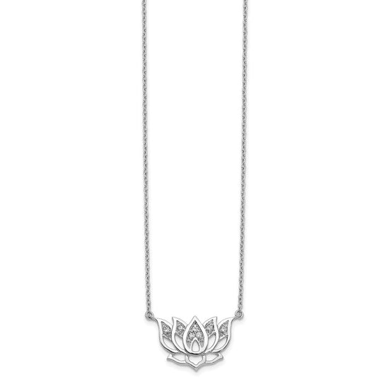 Diamond Lotus Flower Necklaces