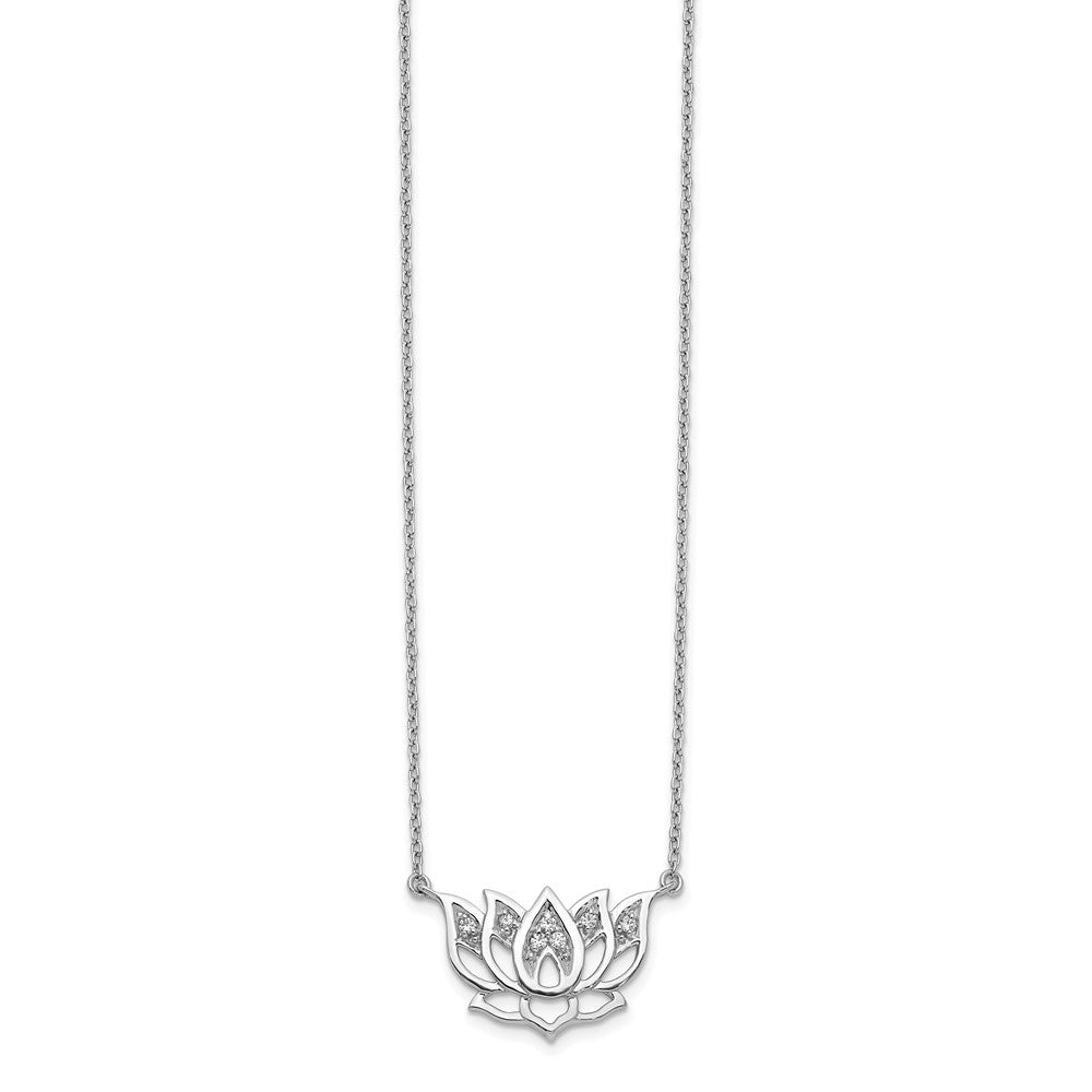 Diamond Lotus Flower Necklaces