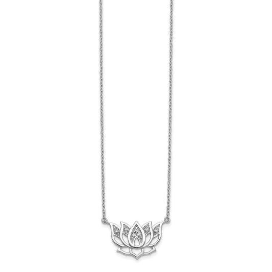 Diamond Lotus Flower Necklaces
