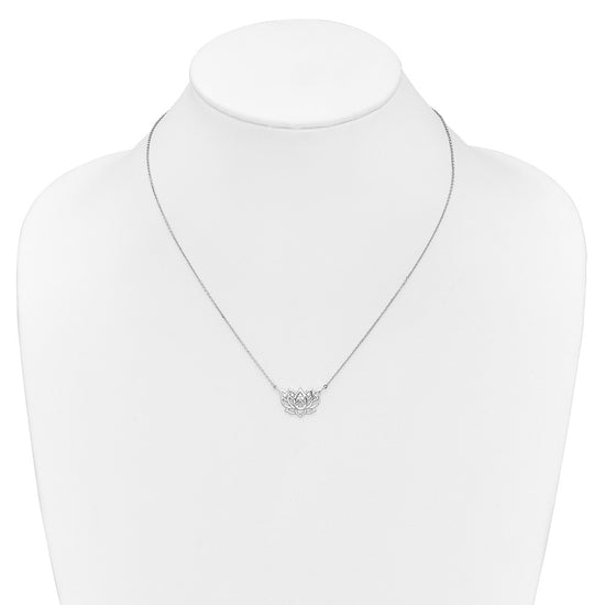 Diamond Lotus Flower Necklaces
