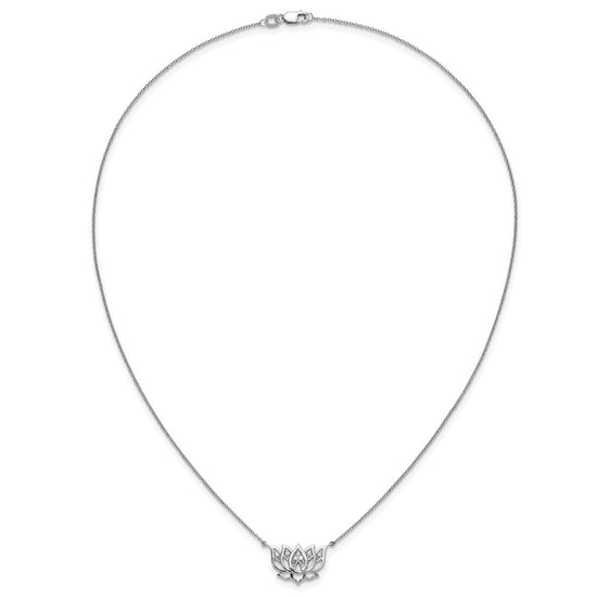 Diamond Lotus Flower Necklaces
