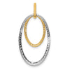 14k Two-tone 1/2 carat Diamond Double Oval Pendant