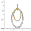 14k Two-tone 1/2 carat Diamond Double Oval Pendant