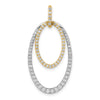 14k Two-tone 1/2 carat Diamond Double Oval Pendant