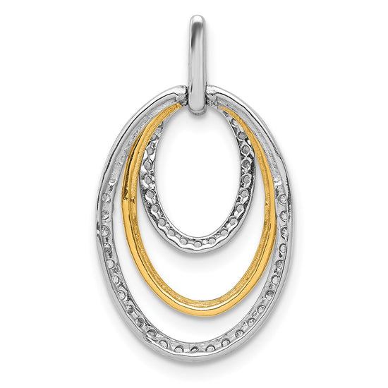 Diamond Fancy Triple Oval Pendants