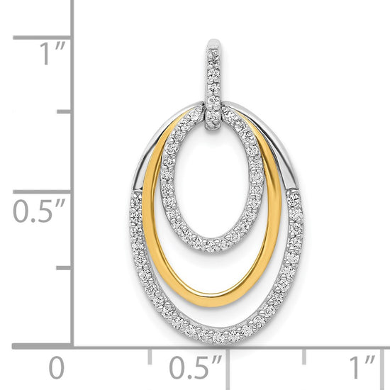Diamond Fancy Triple Oval Pendants
