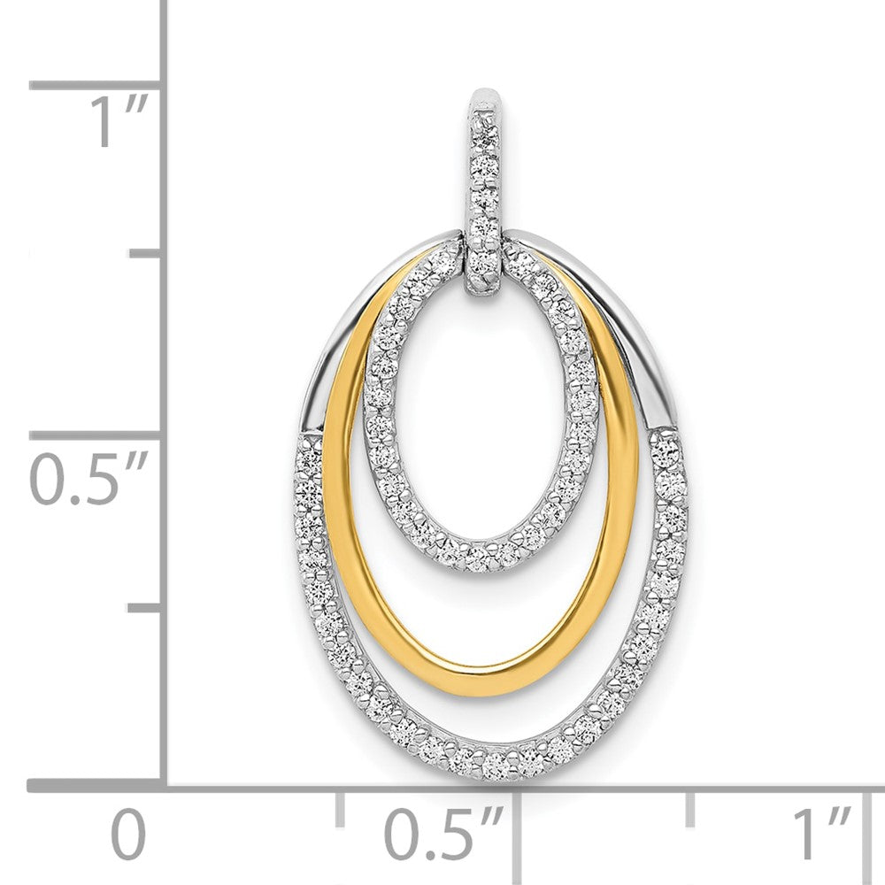 Diamond Fancy Triple Oval Pendants
