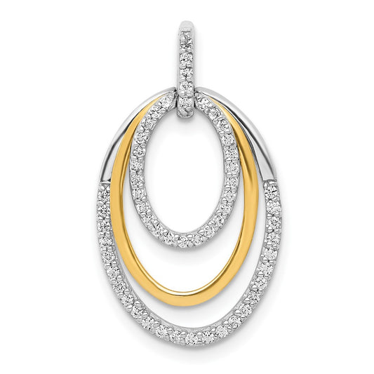 Diamond Fancy Triple Oval Pendants