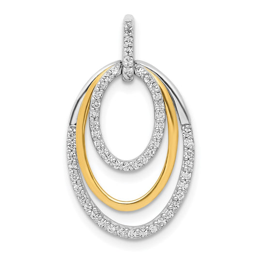 Diamond Fancy Triple Oval Pendants