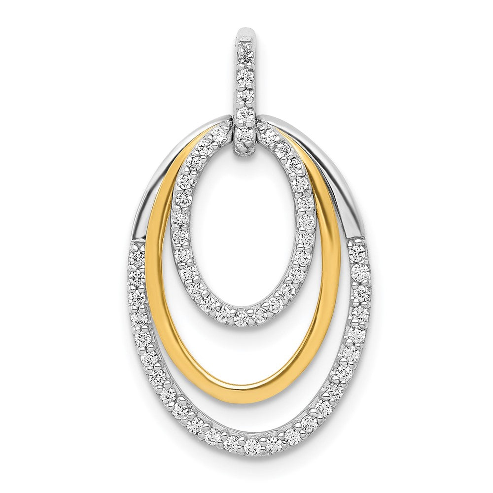 Diamond Fancy Triple Oval Pendants