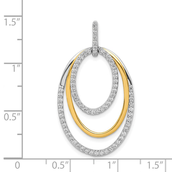 Diamond Fancy Triple Oval Pendants