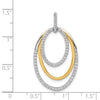 Diamond Fancy Triple Oval Pendants