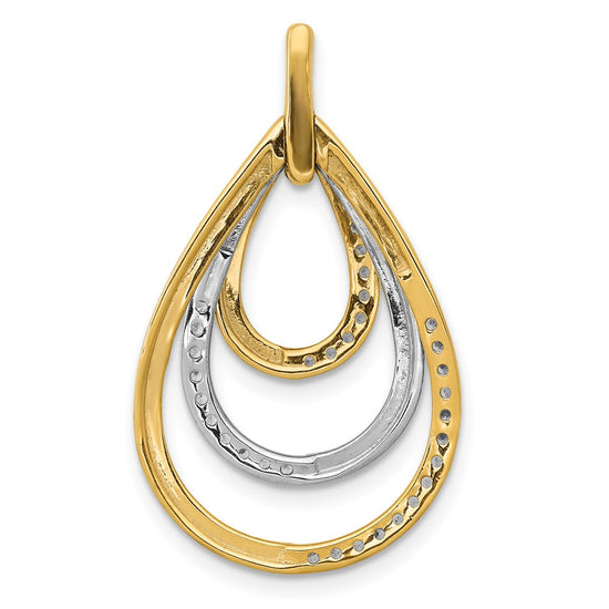 Diamond Triple Teardrop Pendants