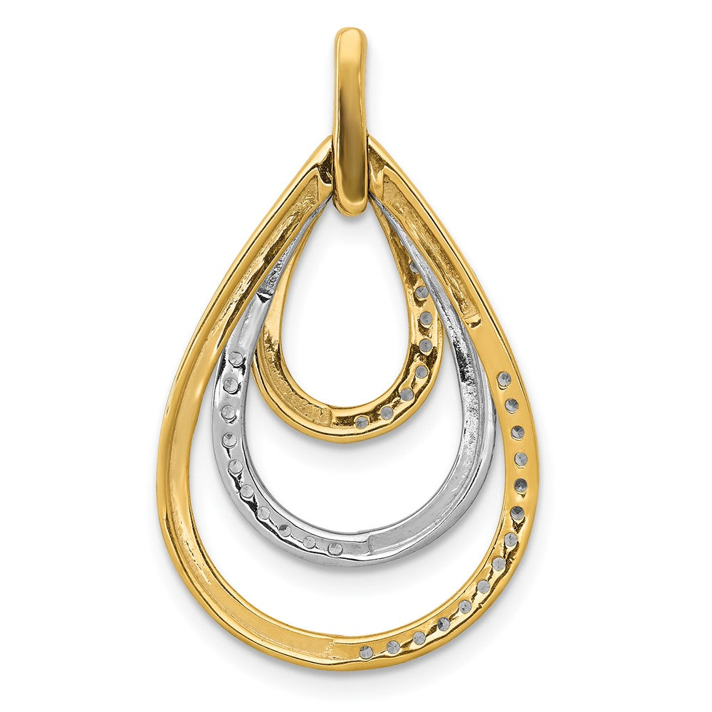 Diamond Triple Teardrop Pendants