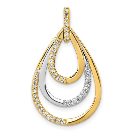 Diamond Triple Teardrop Pendants