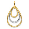 Diamond Triple Teardrop Pendants