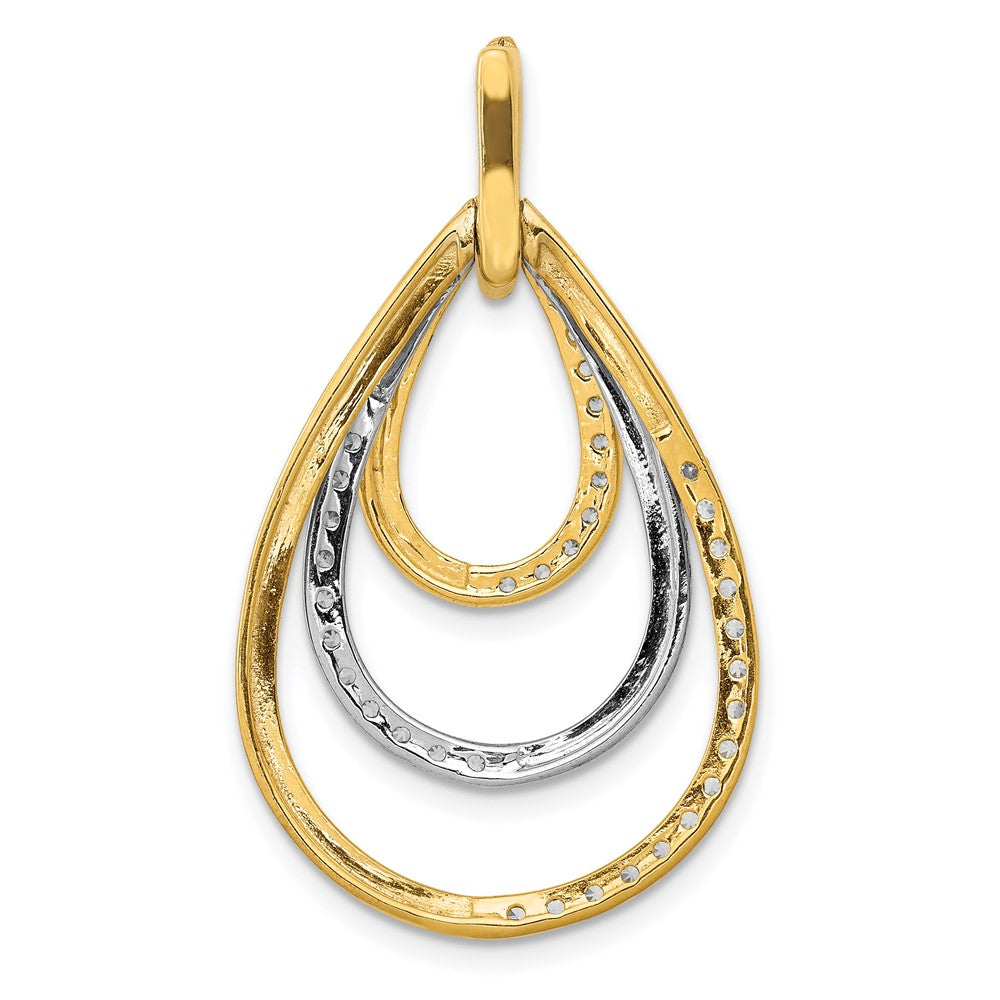 Diamond Triple Teardrop Pendants