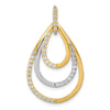 Diamond Triple Teardrop Pendants