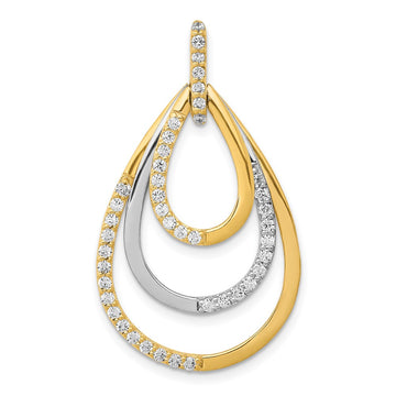 Diamond Triple Teardrop Pendants