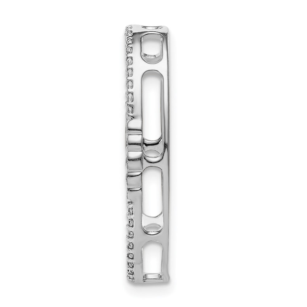 Diamond Oval Chain Slide Pendants