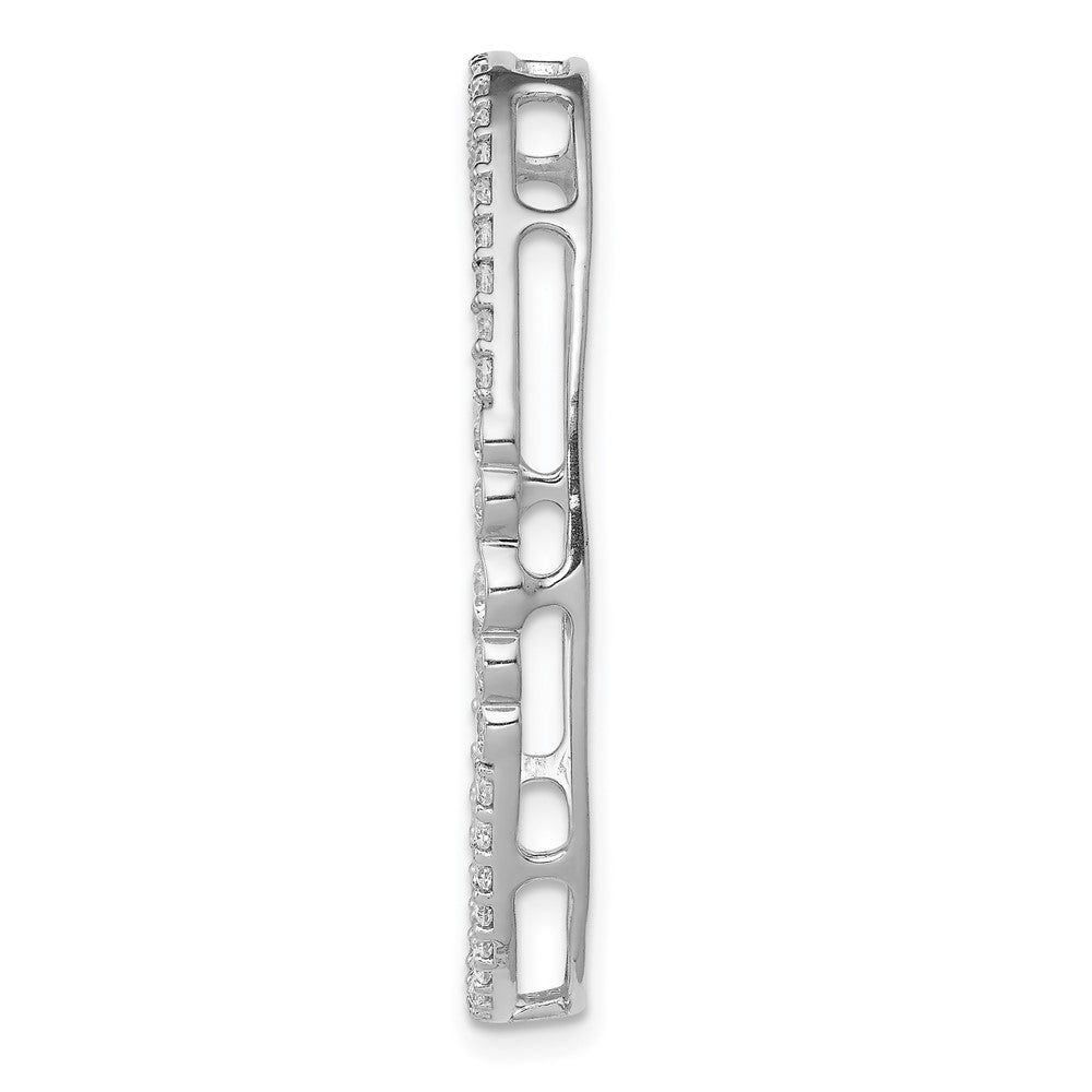 Diamond Oval Chain Slide Pendants