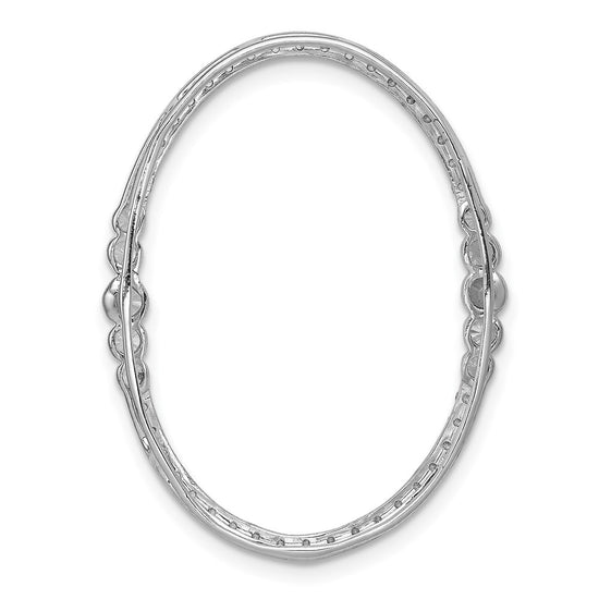Diamond Oval Chain Slide Pendants