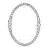 Diamond Oval Chain Slide Pendants