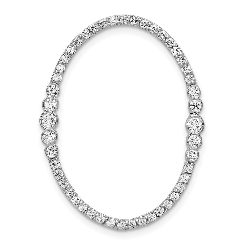 Diamond Oval Chain Slide Pendants