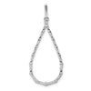 14k White Gold 1/2 carat Diamond Teardrop Pendant