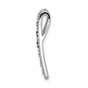 14k White Gold 1/5 carat Diamond and .31 Graduated Sapphire Fancy Chain Slide