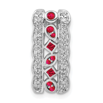 Gemstone & Diamond Fancy Chain Slides
