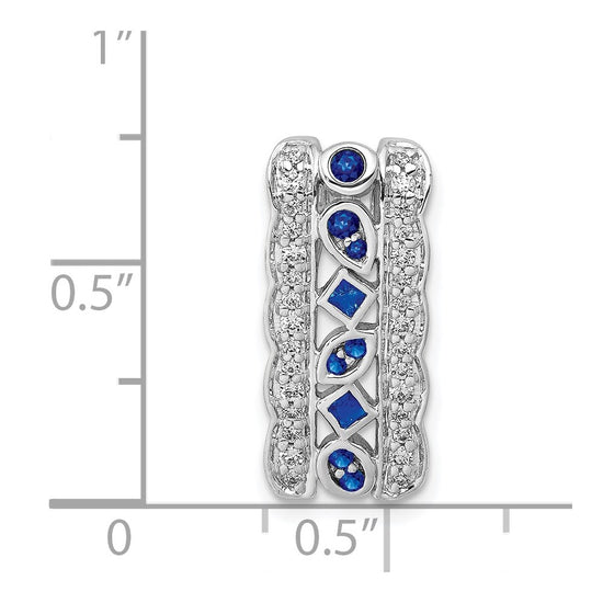 Gemstone & Diamond Fancy Chain Slides