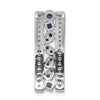 14k White Gold 1/5ct. Diamond and .24 Sapphire Fancy Chain Slide