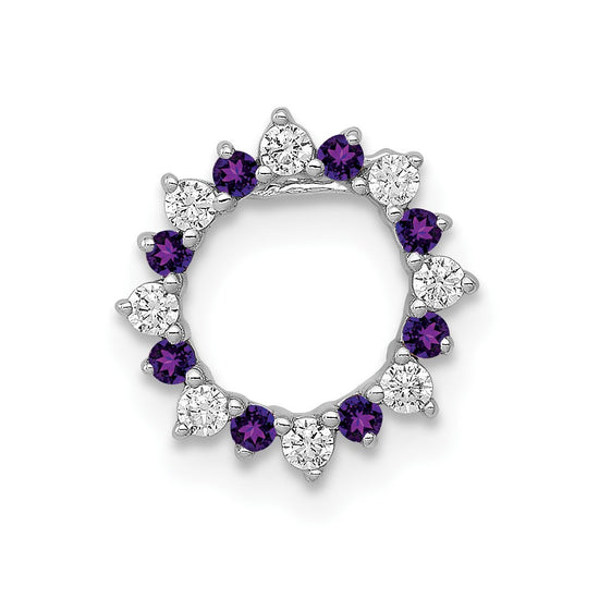 Gemstone & Diamond Fancy Circle Chain Slides