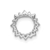 14k White Gold Diamond and .08 Citrine Fancy Circle Chain Slide