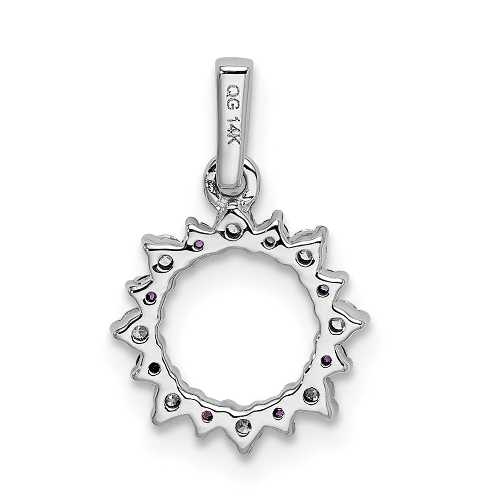 Gemstone and Diamond Fany Circle Pendants