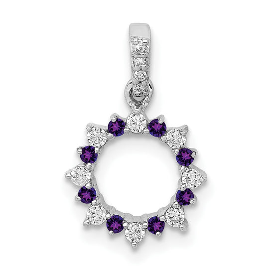 Gemstone and Diamond Fany Circle Pendants