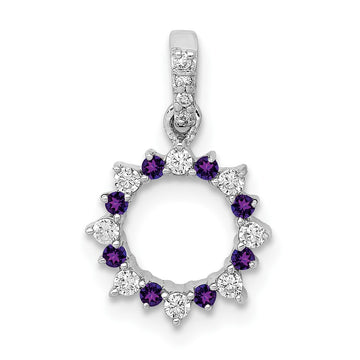 Gemstone and Diamond Fany Circle Pendants