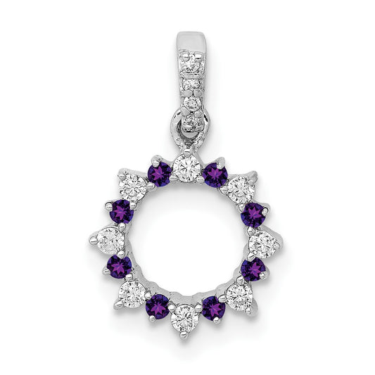 Gemstone and Diamond Fany Circle Pendants