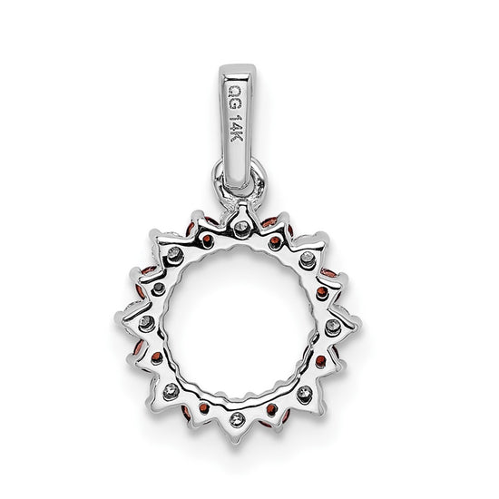 Gemstone and Diamond Fany Circle Pendants