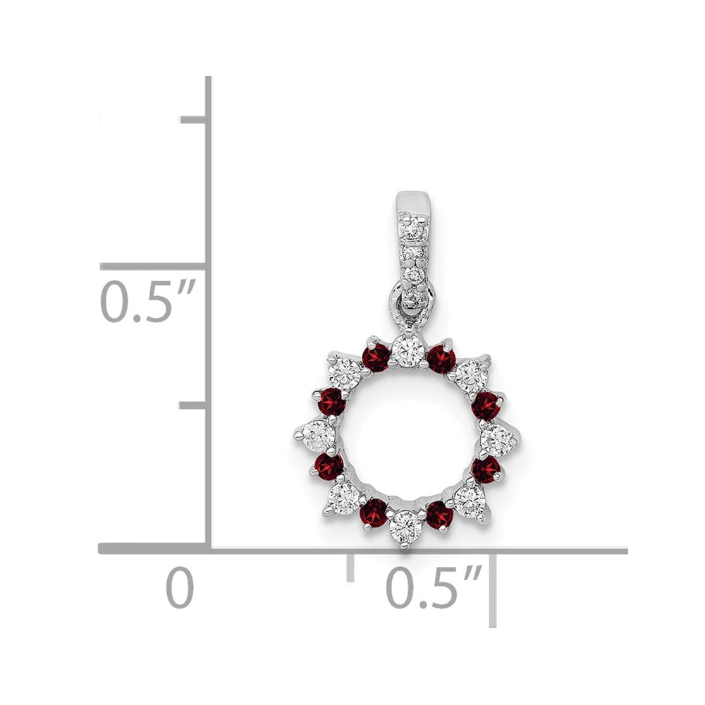 Gemstone and Diamond Fany Circle Pendants