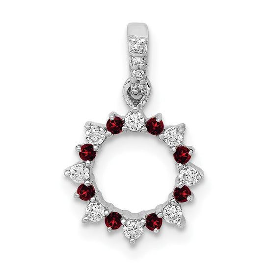Gemstone and Diamond Fany Circle Pendants