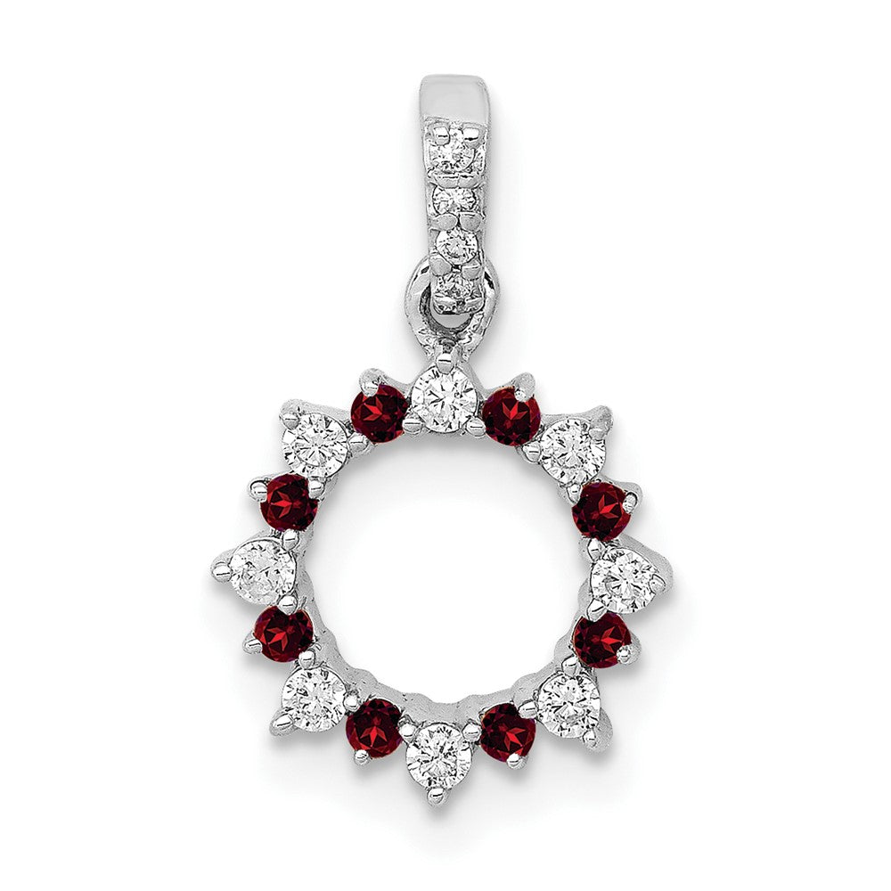 Gemstone and Diamond Fany Circle Pendants