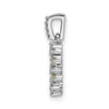 14k White Gold Diamond and .08 Peridot Fancy Circle Pendant
